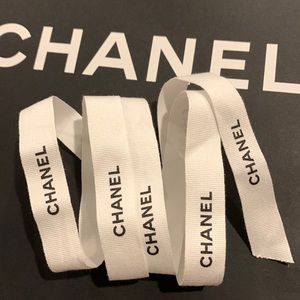 Chanel white ribbon